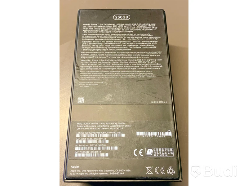 iPhone 11 Pro, Space Gray, 256GB.